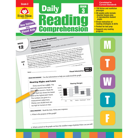 EVAN-MOOR Daily Reading Comprehension, Grade 3 EMC3613